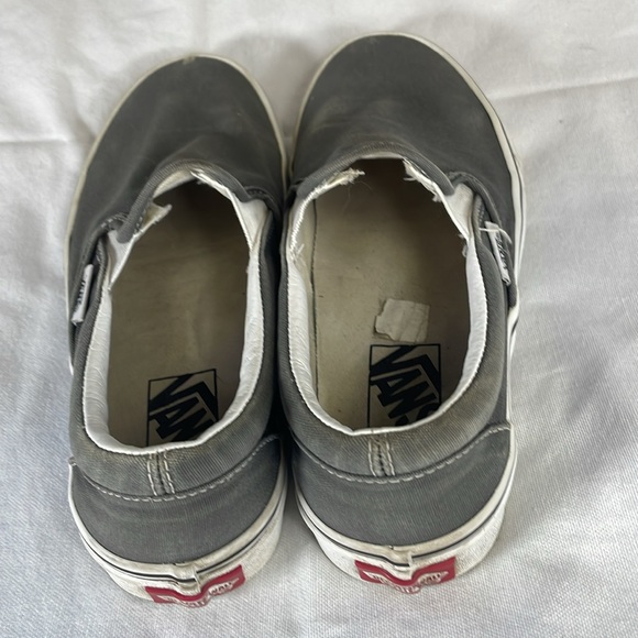 Vans Classic Grey Slip on Shoes Unisex Size M5 -W 6.5 - Picture 5 of 7